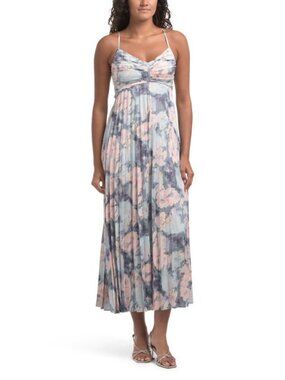 NICOLE MILLER NEW YORK Monet's Garden Pleated Maxi Dress